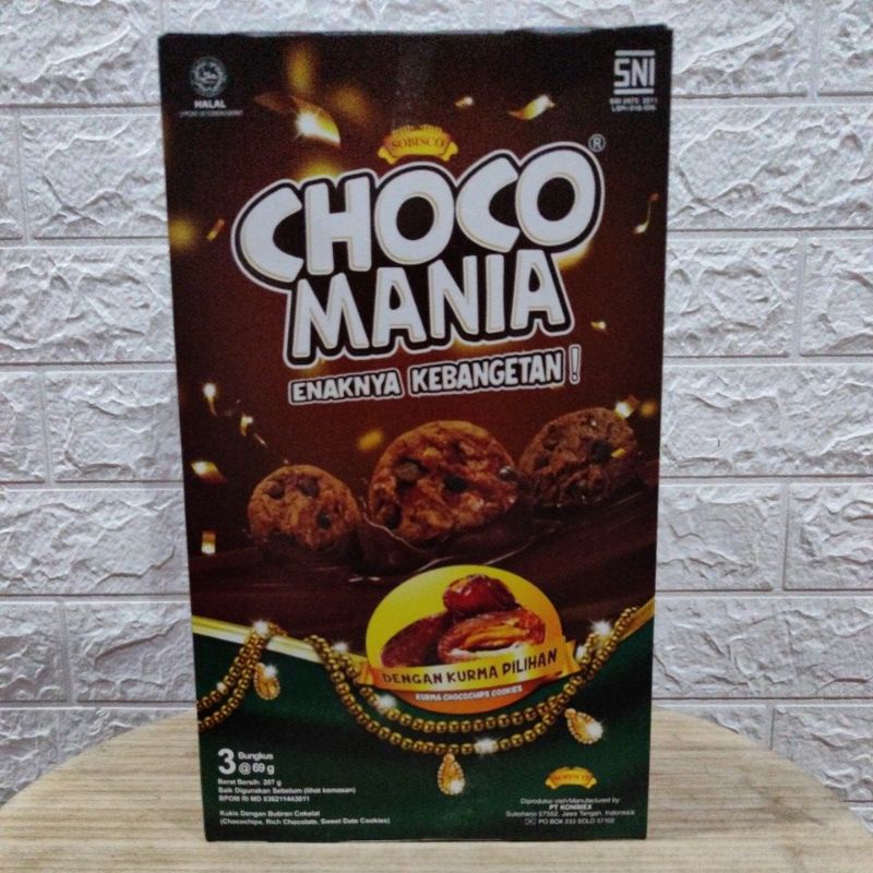 

Choco Mania Cookies Gift Pack 207g (3 bungkus x 69gr)