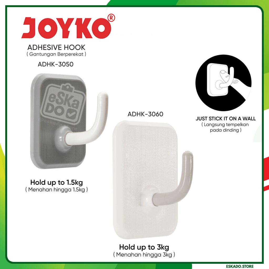 Gantungan Adhesive Hook / Gantungan Perekat Joyko ADHK - 3060