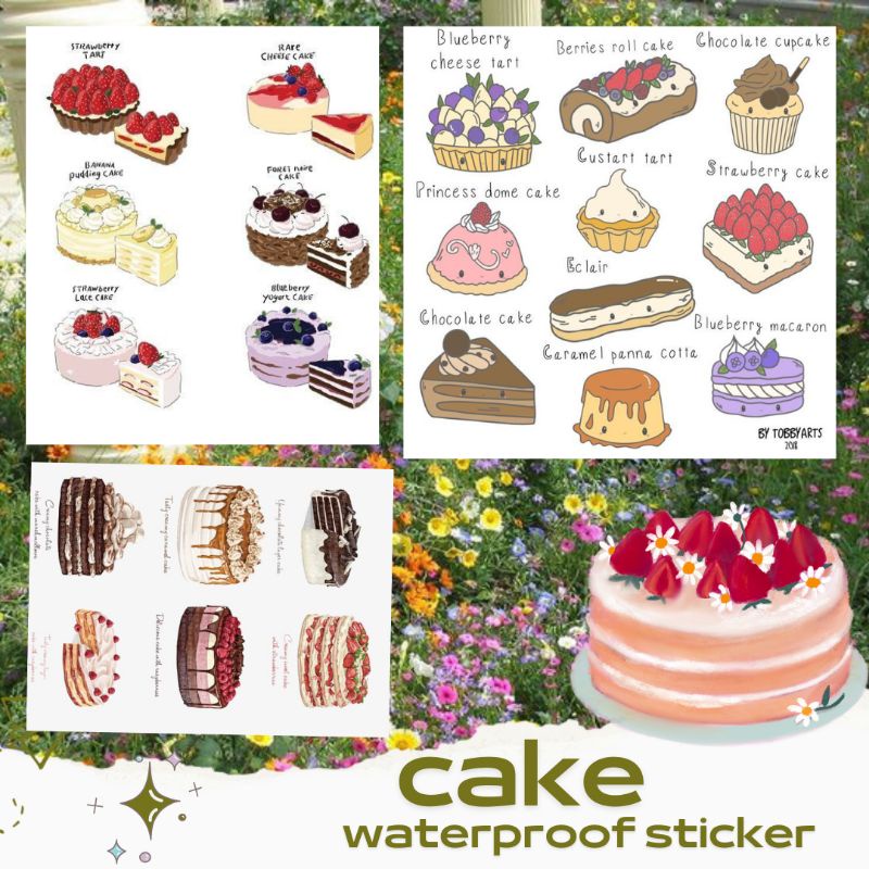 

[FREE BONUS] CAKE KUE ULANG TAHUN PASTEL AESTHETIC STICKER FOOD DESSERT WATERPROOF STICKER ISI 3 LEMBAR UNTUK HP LAPTOP GADGET NOTEBOOK JURNAL TUMBLR NOTEBOOK MOTOR HIGH DEFINITION HIGH QUALITY