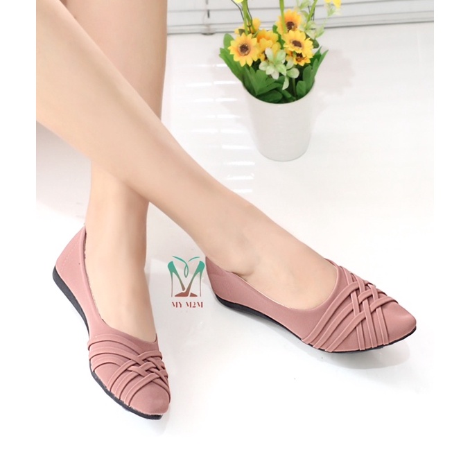 Mym2m Sepatu Flatshoes Wanita Casual Kekinian Terlaris Talitao