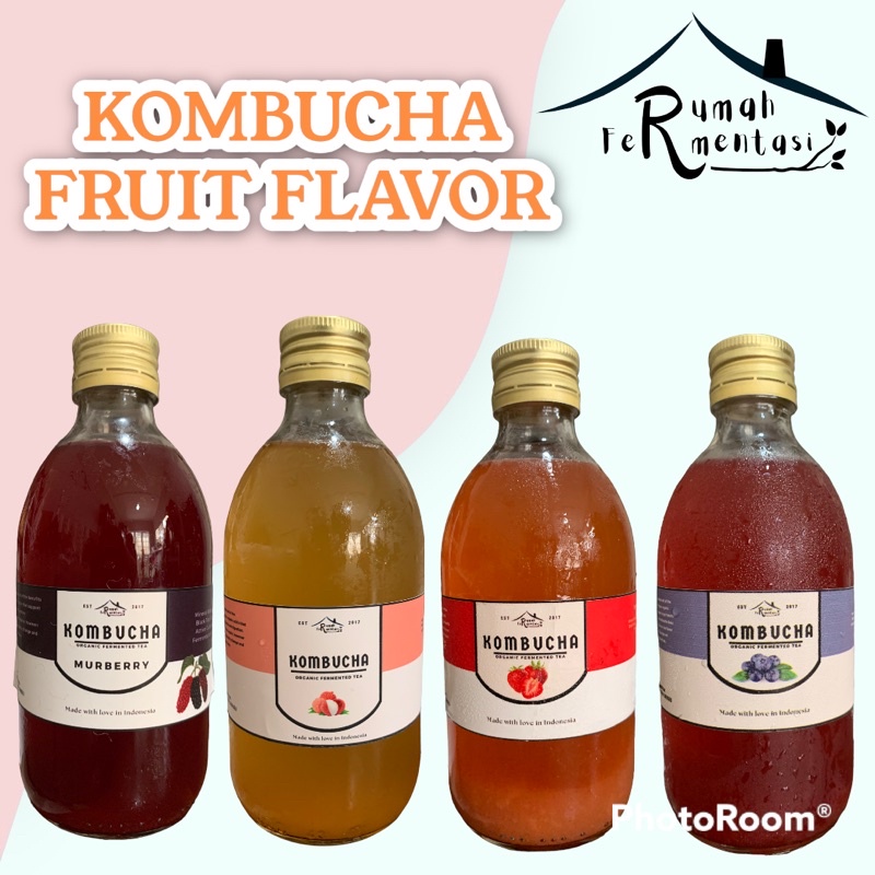 

Kombucha Fruit Flavored (Rasa Buah) 300ml | By Rumah Fermentasi