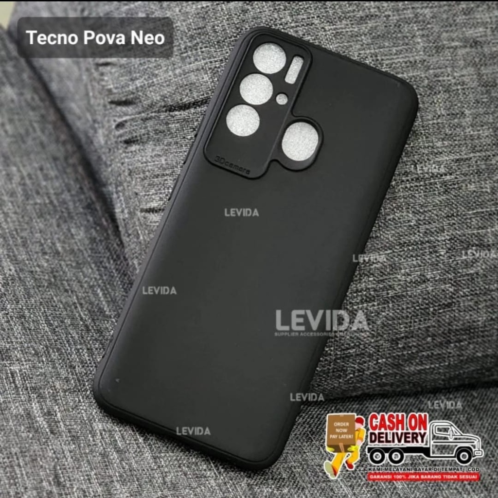 Promo Case TECNO POVA NEO Soft Case Black Casing Premium Slim Exellent Cover Proteck Camera | Soft Matte | Soft Case Macaron