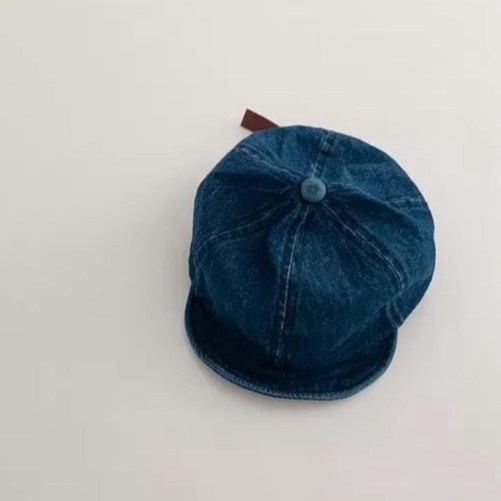 Topi baseball anak MOTIF POLOS DENIM topi baby 1-3 tahun / topi kekinian ala korea