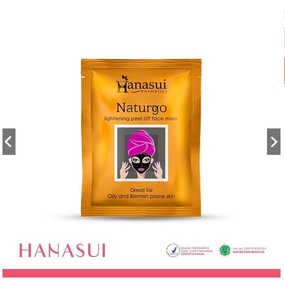 HANASUI Naturgo Lightening Peel Off Face Mask 10g Black Gold Anti Aging Masker Hitam Komedo Masker Wajah Mineral Mud Mask