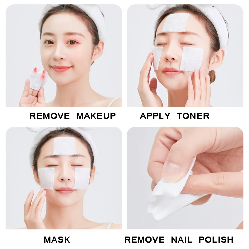 【COD】25 lembar Kapas Toner Tipis  Cotton Pads Kapas Make Up Kemasan Travel Tisu Pembersih Makeup Eyeshadow Lipstik Kapas Toner Sachet-CH