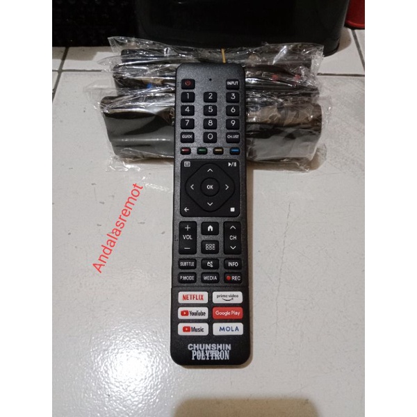 REMOT REMOTE SMART TV DIGITAL POLYTRON LED/LCD CHUNSHIN