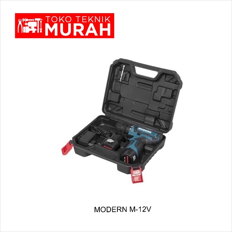 Modern M-12V Mesin Bor Cordless M-12 Drill Tangan Baterai M 12 Batre M12 M12V