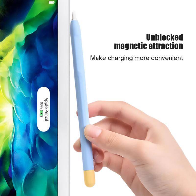 Silikon Lembut Untuk Apple Pencil1 2 Case Colorful Stylus Cover Pelindung Untuk Apple Pencil 1st 2nd Generation Cover iPad Aksesoris