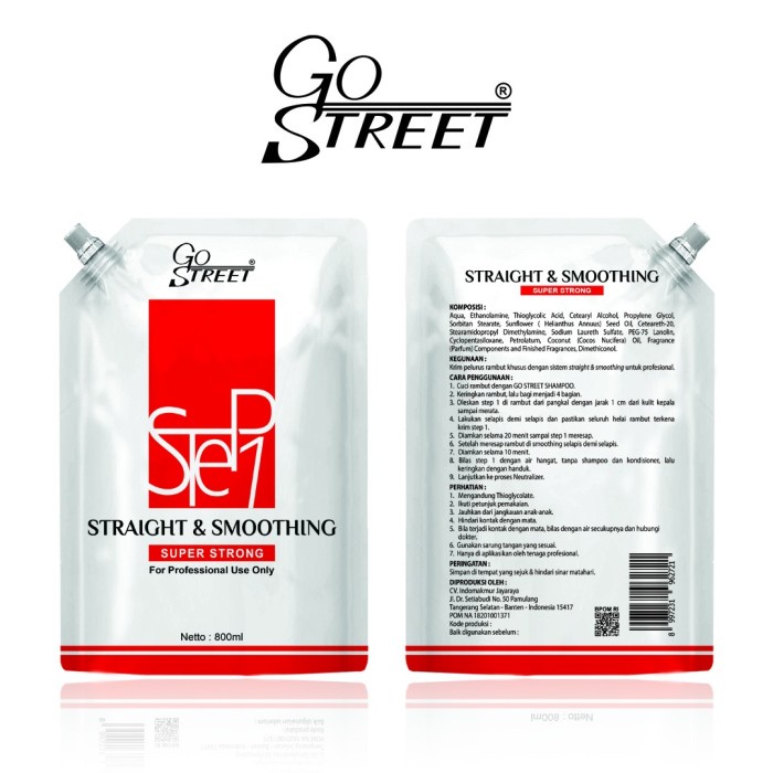 GO STREET STRAIGHT & SMOOTHING SUPER STRONG STEP 1 UKURAN 800 ML