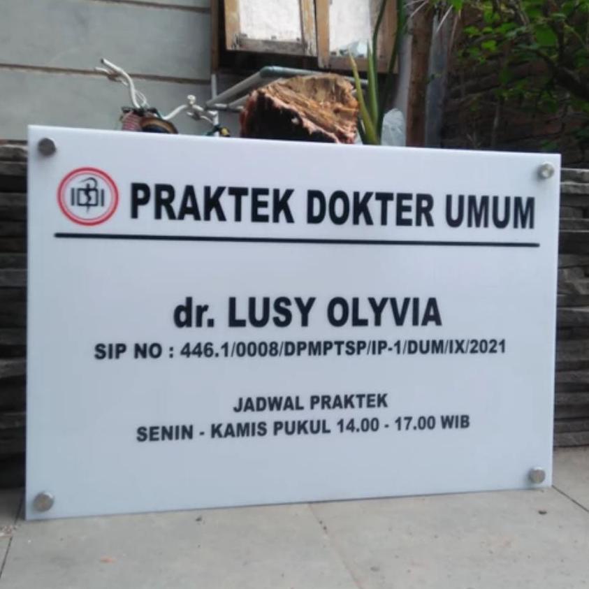 

[U-S7S ♫♪] Akrilik papan praktek Apoteker, Dokter, Bidan , Akrilik papan praktek Dokter Free Packing_SIAP PAKAI-super keren