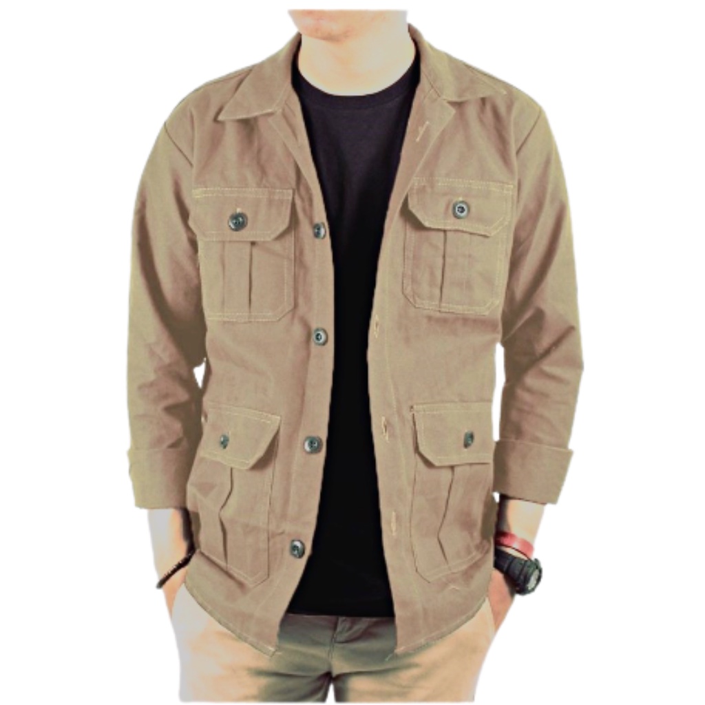 Jaket Semi Parka 4 Saku Unisex Terbaru Original Size M L XL XXL / Jaket Parka Canvas 4 Saku