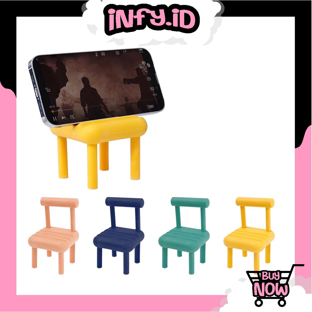 INFY - STAND HP KURSI 3D UNIVERSAL / STAND HOLDER HP MODEL KURSI / HOLDER HP KURSI 3D / STAND BANGKU 3D MINI / DUDUKAN HANDPHONE HP KURSI R831