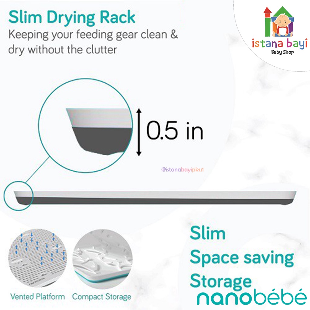 Nanobebe Slim Portable Drying Rack - Rak Botol