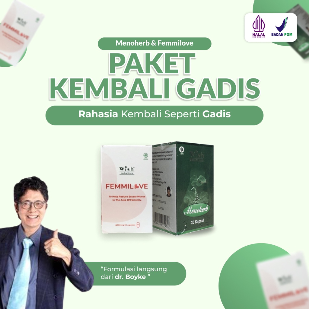 KEMBALI GADIS Menoherb Paket Suplemen Herbal untuk Wanita Ekstrak Pueraria Mirifica dan Manjakani Du