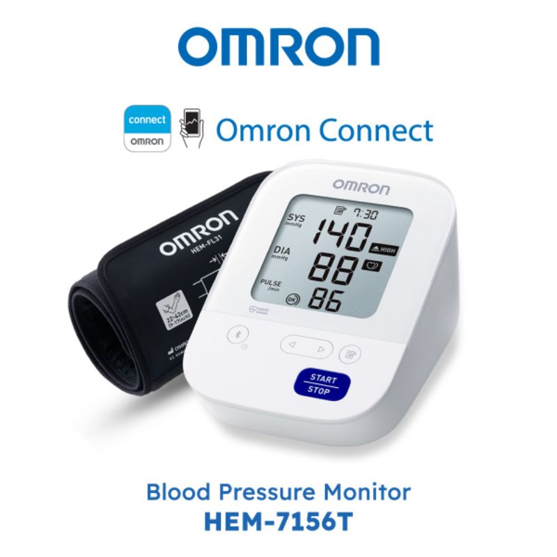 TENSIMETER DIGITAL OMRON HEM 7156T - TENSI DIGITAL BLUETOOTH OMRON 7156 T - OMRON TENSIMETER HEM-7156T CONECT BLUETOOTH - ALAT UKUR TEKANAN DARAH DIGITAL