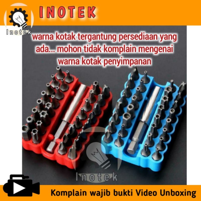 Torx Hex Security 33 pcs Mata Obeng Hex Berlubang Bintang Berlubang