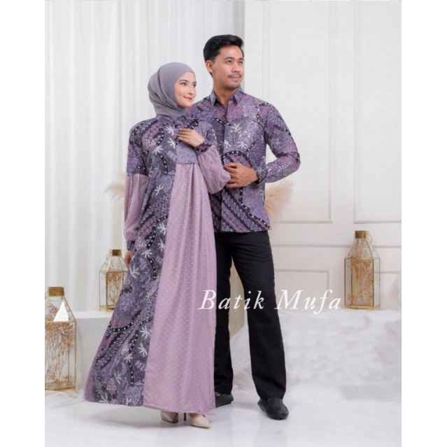 COUPLE KELUARGA GAMIS AYRA GOWN WARNA SAGE / BROWNIE / MAUVE | GAMIS LEBARAN