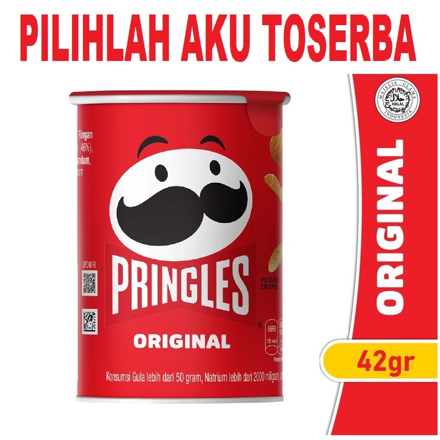 Pringles ORIGINAL Keripik Kentang 42 gr - ( HARGA 1 DUS isi 12 )