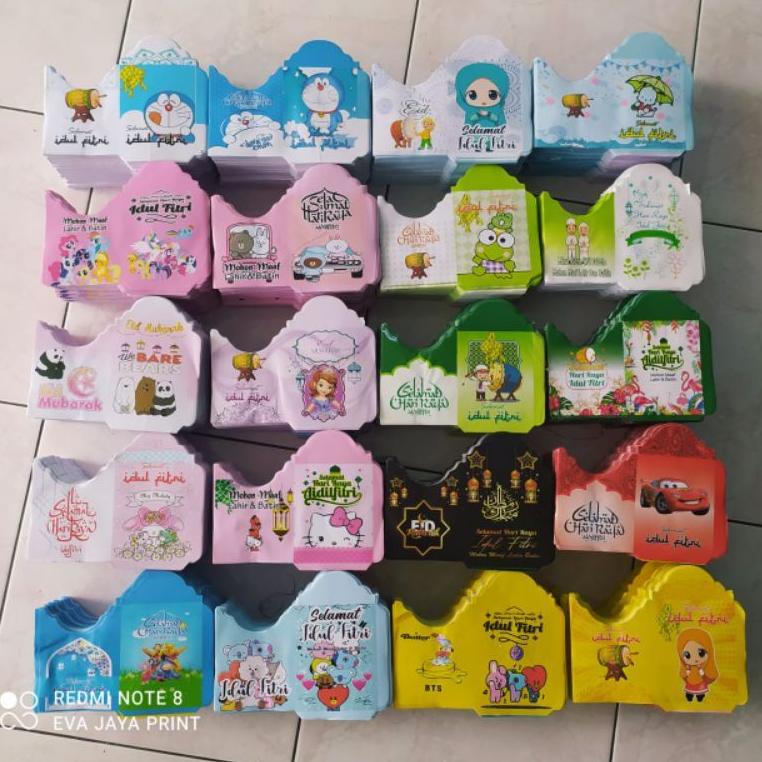 

✹ 100 Lembar Angpau Amplop Lebaran Lembaran / Siap Pakai || 4-5 motif dalam 1 pack besar ㅓ