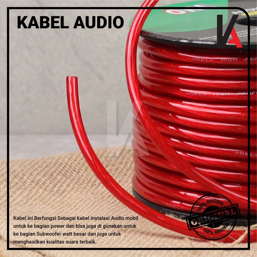 Kabel Speaker / Kabel Strum / Kabel Power Audio Mobil 8 Awg 37 Meter / 40 Yard