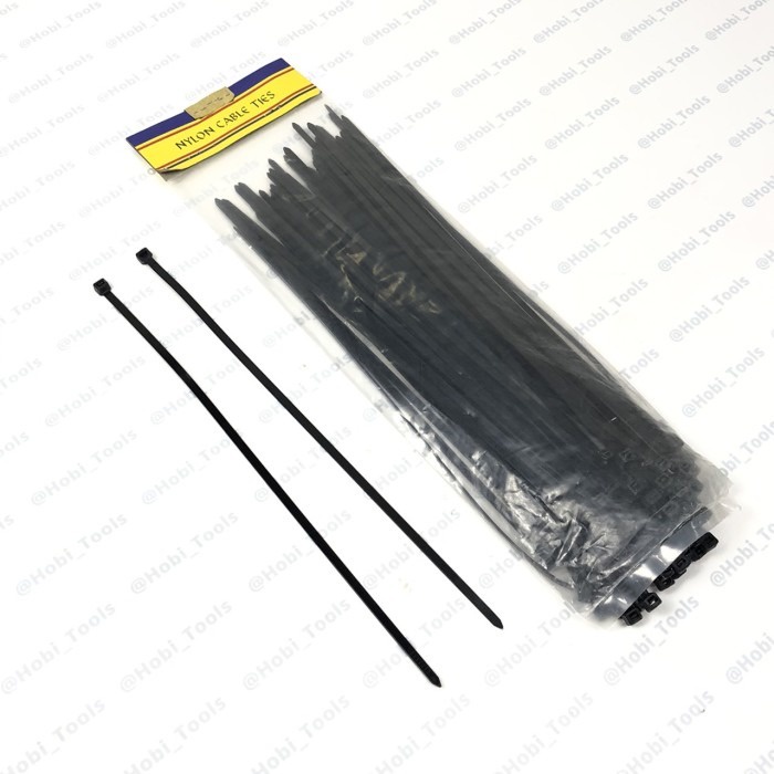 

KABEL TIES HITAM 4.8 X 30CM - ZIP TIES 4.8 X 300 MM
