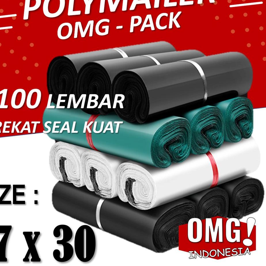 

[PRODUK LDF] PLASTIK POLYMAILER 17x30 Kantong Tebal Premium Online Shop Packing Baju 100 Pcs Hitam Warna VJ9