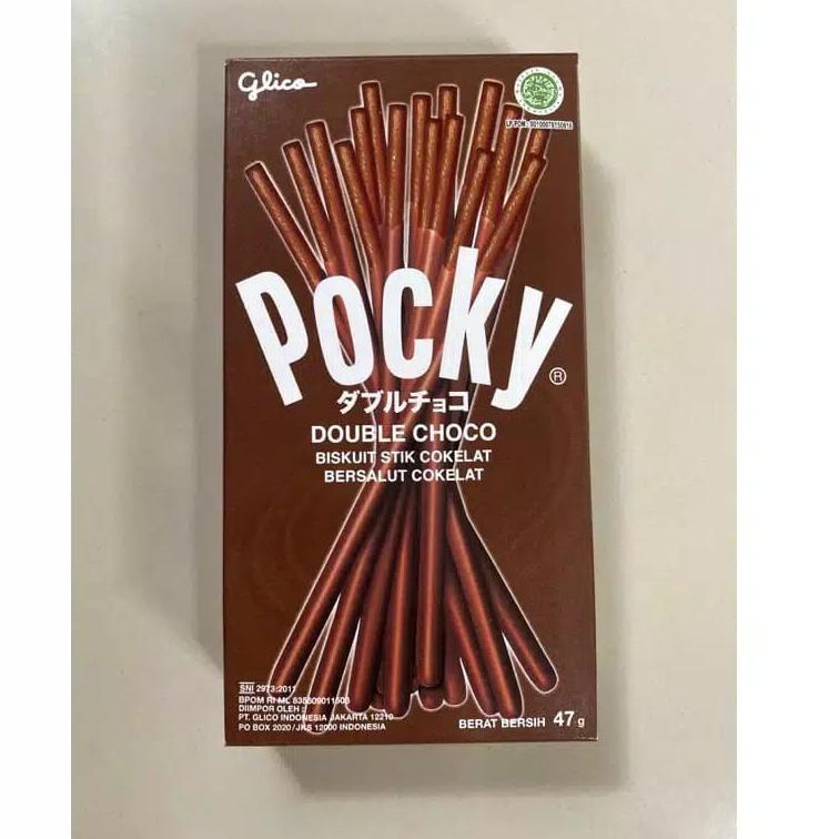 

(V-M3M-♥) Glico Pocky Regular 47gr / Biskuit Stik Salut Coklat murah