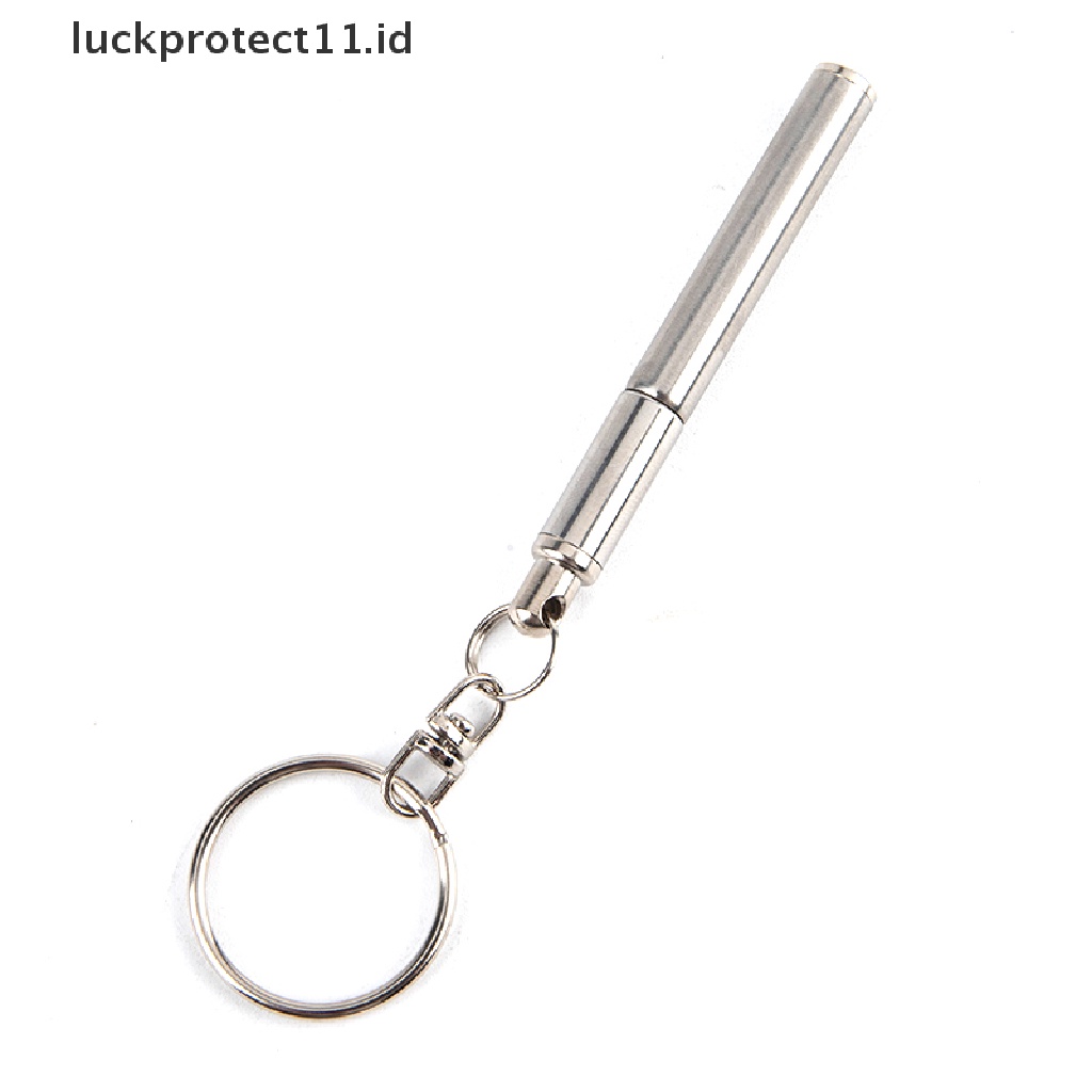 /Fashion Hot//// Alat Telescoping Portabel Pen Logam Kunci Ring Stainless Steel Gantungan Kunci Hadiah.