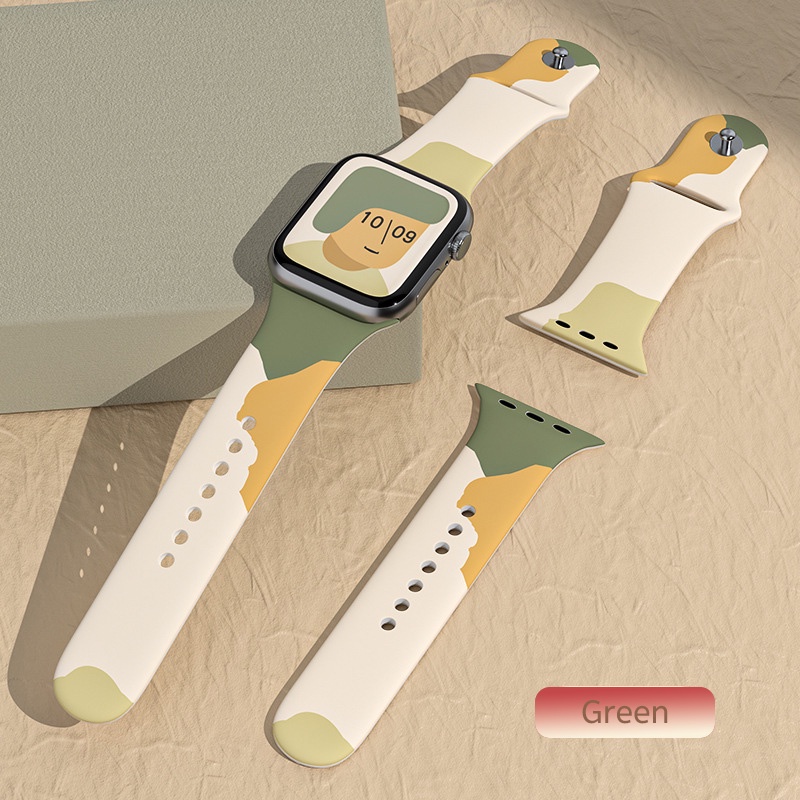 Tali✅Morandi Silicone Color Strap for iWatch Series 8/ultra/7/6/5/4/3/2/1