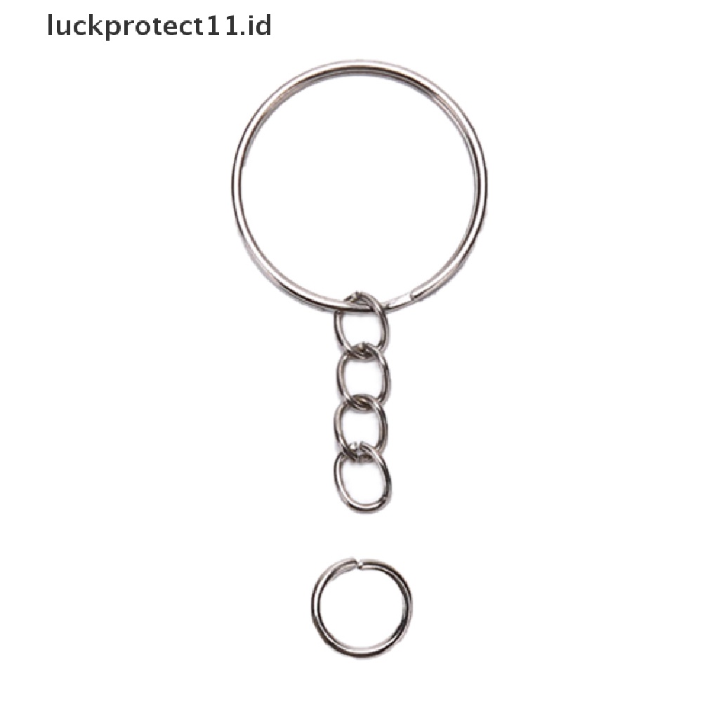 /Fashion Hot// Fashion// 100 Pcs Keyring Gantungan Kunci Split Jump Rings Bulk Ring DIY Perhiasan Key Chain Craft.