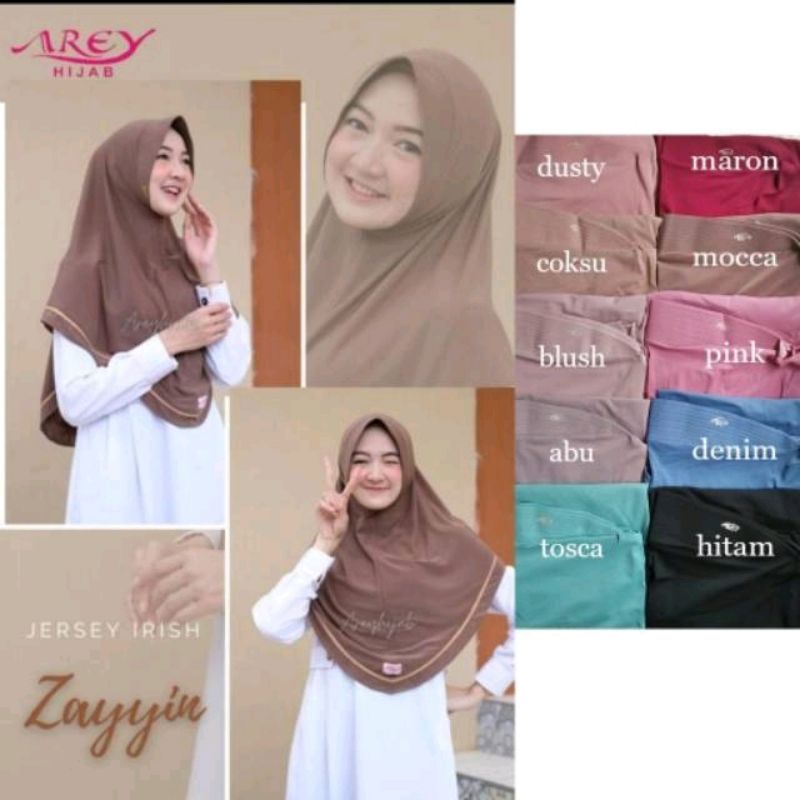 (Original Arey) ZAYYIN•• Khimar syari•• hijab instan jersey••jilbab instan▪︎▪︎
