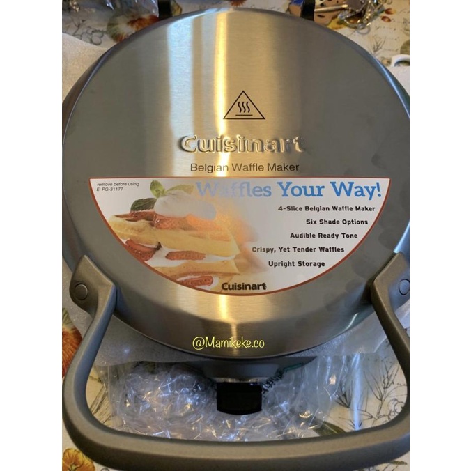 Cuisinart Belgian Waffle Maker Waf-200Hk 4 Slice Round Waffle 800W