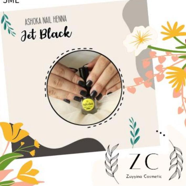 ¢ COD Bayar di Tempat 5ML Black Ashoka Nail Henna Red Zahra Nail Polish Tuffah Nail Henna Sah Sholat