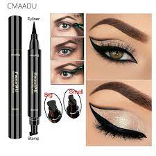 Eyeliner Cmaduu Stamp 2 in 1 Wing Eyeliner Spidol Waterproof Stamp Eyeliner 2in1 Eyeliner Pencil