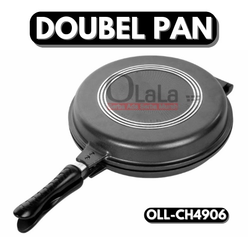 DOUBLE PAN PEMANGGANGAN ANTI LENGKET BULAT BOLAK BALIK SIDE PAN 32CM TM-CH4906