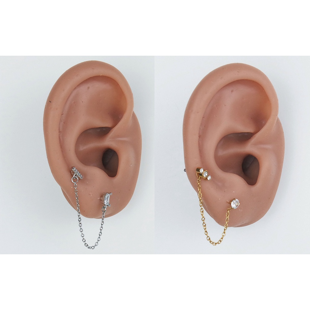 1685 / 1686 -  (HARGA 1 BIJI) ANTING PIERCING KARAKTER TINDIKAN HELIX TRAGUS - STAINLESS STEEL