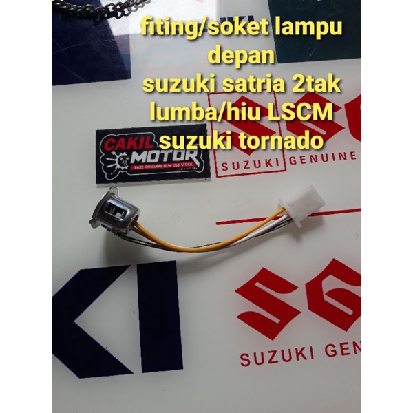 FITING SOKET KABEL LAMPU DEPAN SATRIA 2TAK HIU LUMBA SUZUKI TORNADO SUZUKI CRYSTAL HIGH QUALITY