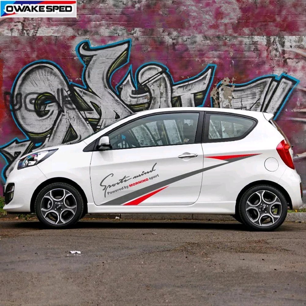0280 cutting sticker variasi body samping mobil ayla cutting sticker variasi simple ayla