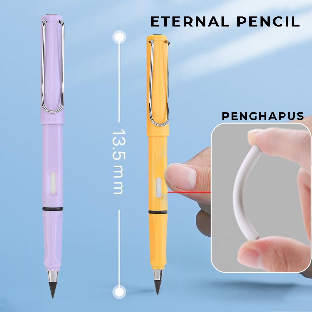 Pencil Eternal Pinsil Sekolah Unlimited Pensil Penghapus Pembersih Alat Tulis Gambar Tanpa Batas Eternal Pencil | GROSIRXPRESS