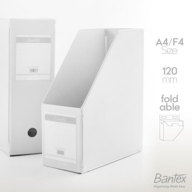 

Bantex Box File / Magazine File A4 F4 Folio 120 mm White