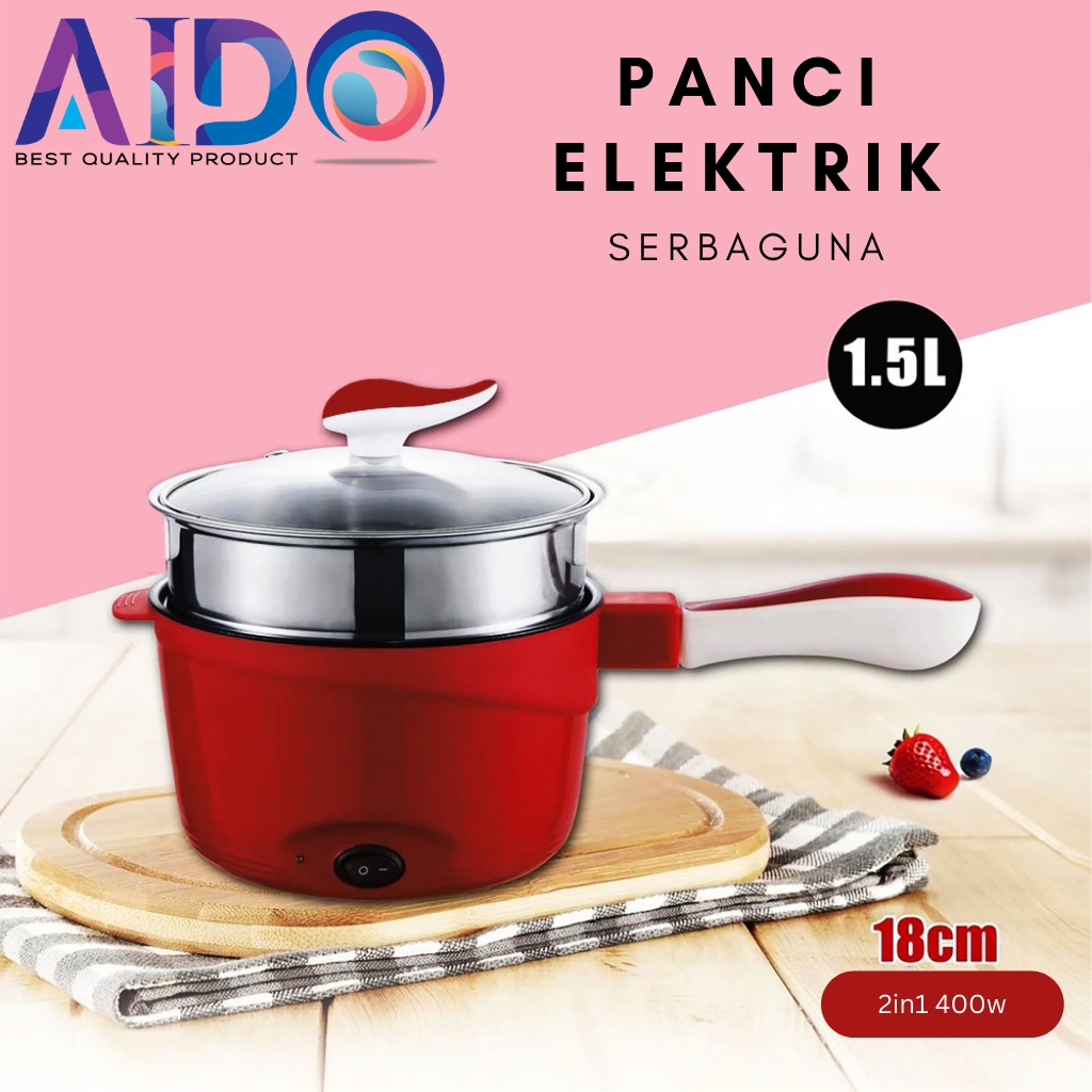 Panci Elektrik / panci listrik / panci travel / panci portable / alat masak elektrik panci listrik travel AIDO