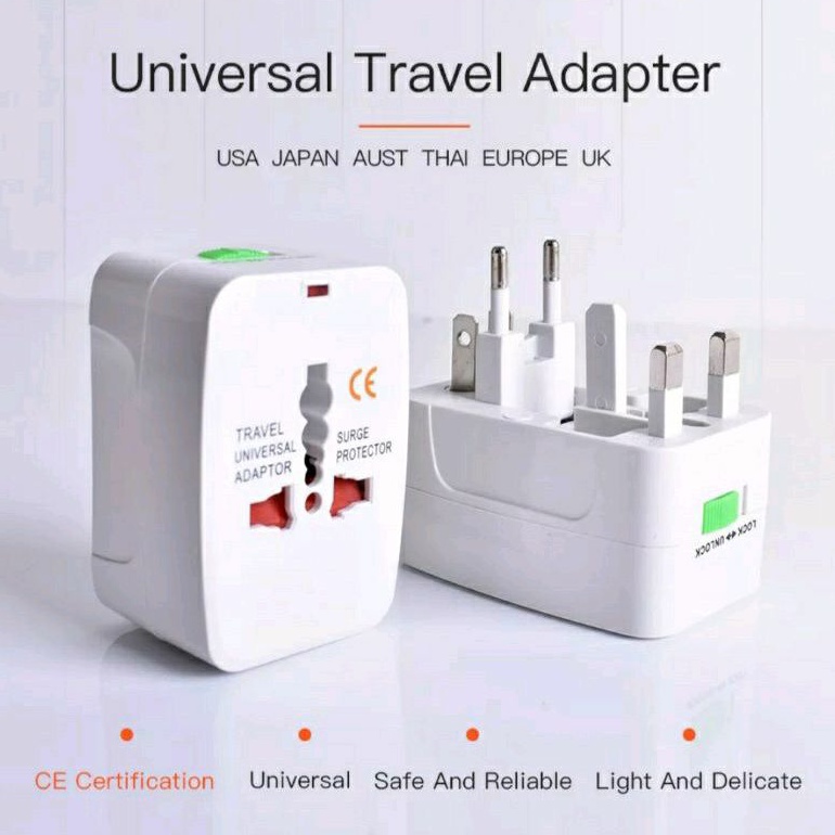 Universal Travel Adaptor/Colokan Steker Listrik/Colokan Serbaguna/ Multi International