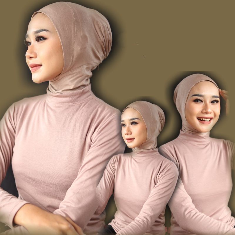 Manset Baju polos lengan panjang Wanita kerah Turtle Neck | dalaman Manset | Manset Baju Muslim