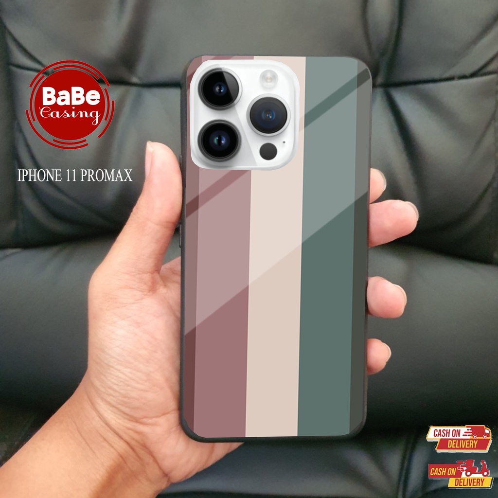 CASE  IPHONE 11 PRO MAX  MOTIF [LINECOLOUR] Fashion Case - Case Terbaru - Case Termurah - Case Terla