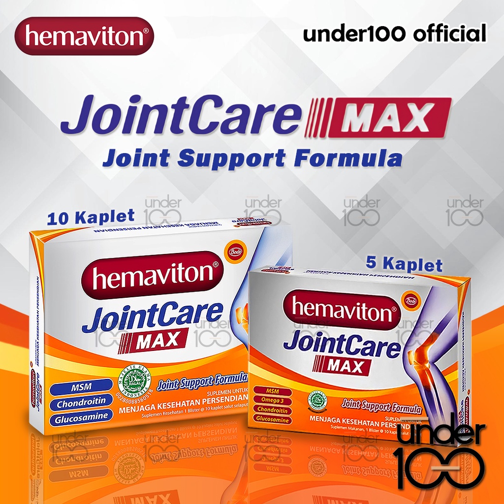 ❤ Under100 ❤ Hemaviton JointCare MAX Suplemen Nyeri Sendi Dan Tulang 1 Blister | 5 Kaplet | 10 Kaplet | HALAL BPOM