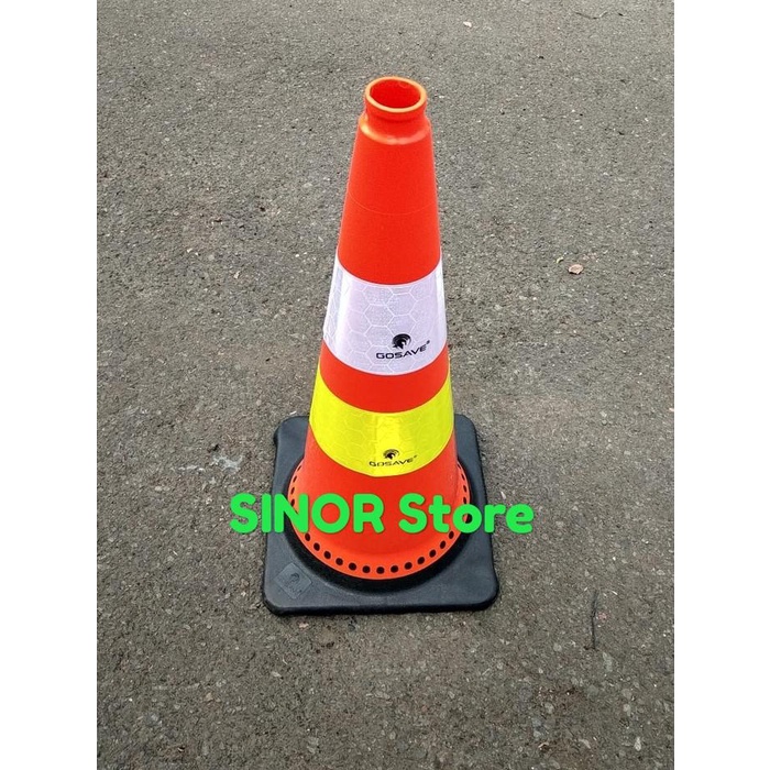 

Traffic Cone 75 Cm Lentur Kerucut Trafic Safety Pvc Orange Base Hitam Best Seller