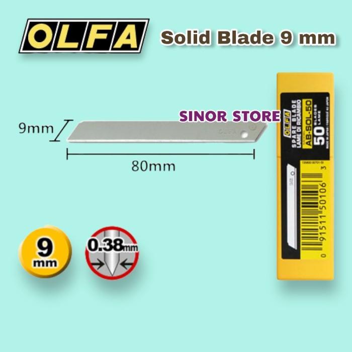 

Olfa Cutter Refill Ab-Sol-50 9 Mm Solid Blade Isi 50 Pcs Best Seller