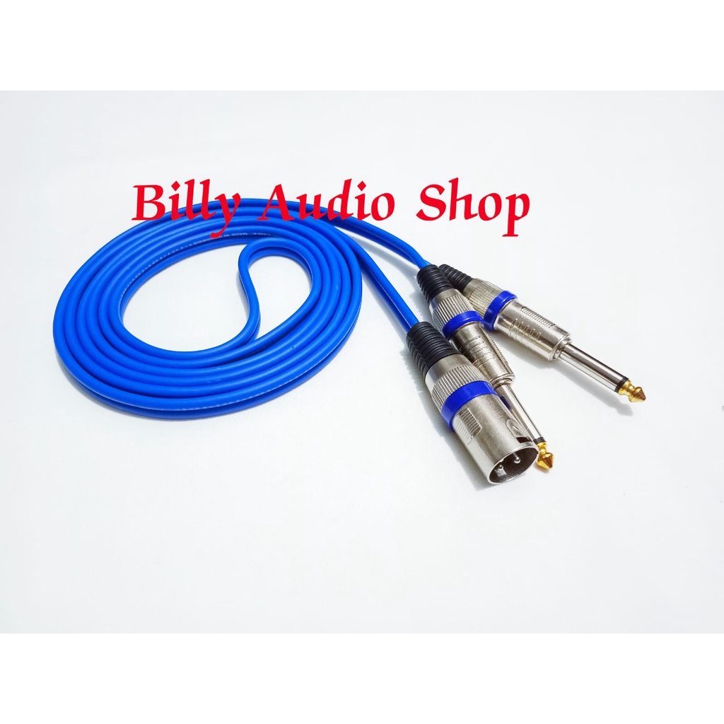 Kabel Audio Kabel Kitani Canon XLR Male ke Jack Akai Mono Cabang 50cm - 5 Meter