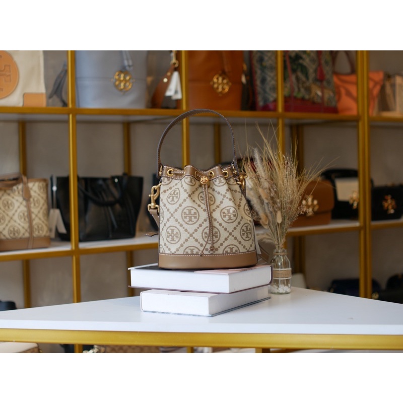 TB T Monogram Jacquard Mini Bucket