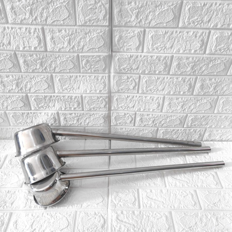 Gayung Stainless Steel Gagang Panjang Jumbo Ambil Air Minyak